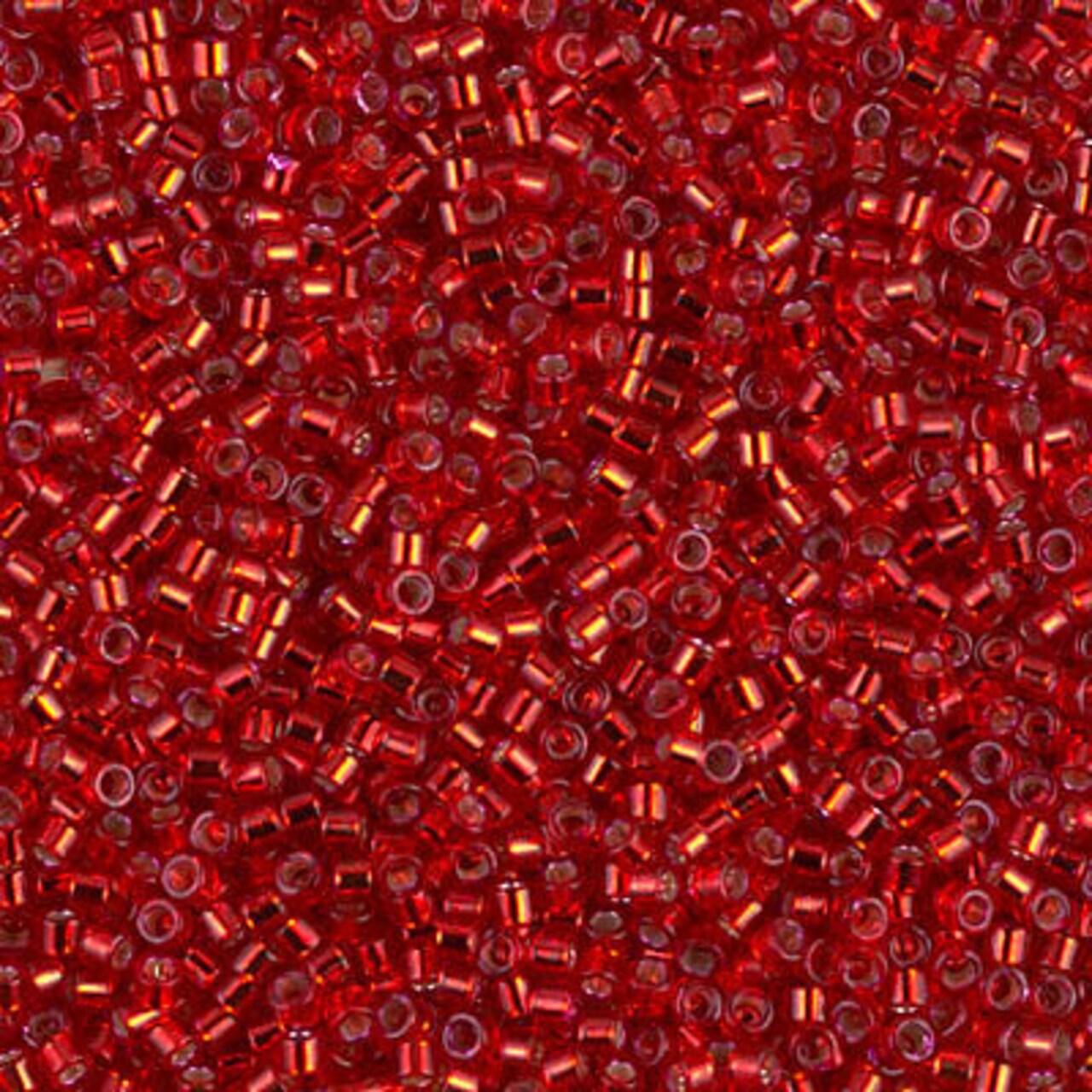 Miyuki Delica Bead 11/0, DB0602, Dyed Silver Lined Red, 5 grams